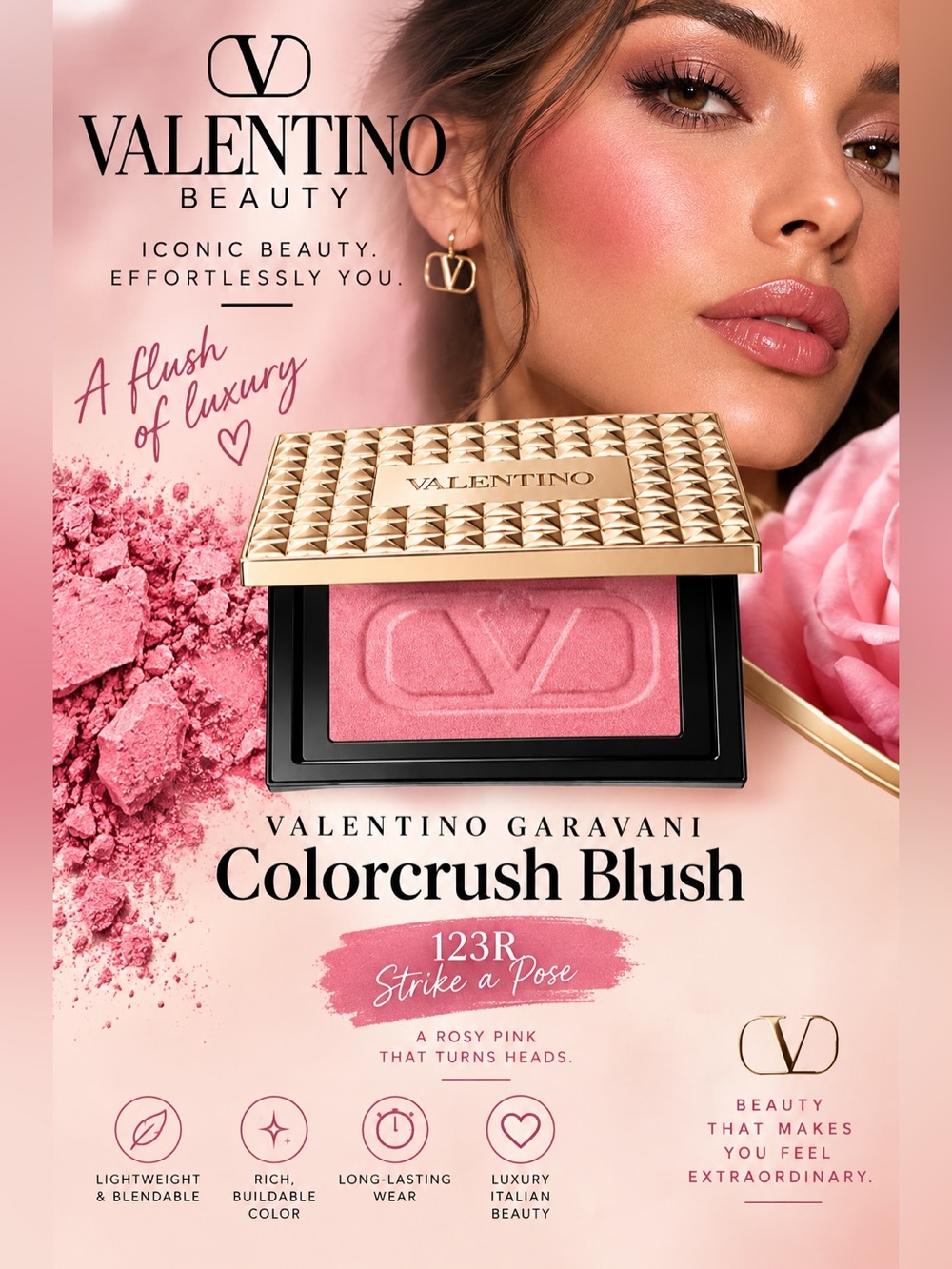 Valentino Colorcrush Eye to Cheek Blush | 123R Strike a Pose